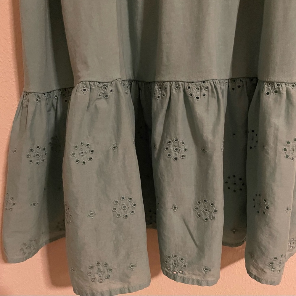 J Crew Eyelet Knit Cotton Midi Dress Size Large - Picture 7 of 9
